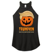 Blonde Wig Halloween Pumpkin Women’s Perfect Tri Rocker Tank