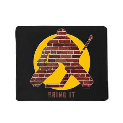 Brick Wall Hockey Goalie Mousepad