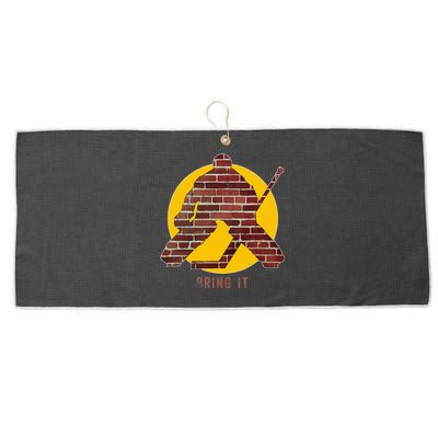 Brick Wall Hockey Goalie Large Microfiber Waffle Golf Towel