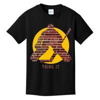 Brick Wall Hockey Goalie Kids T-Shirt