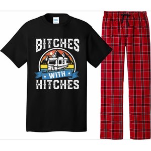 Bitches With Hitches Funny Camper Rv Camping Gift Pajama Set