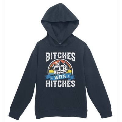 Bitches With Hitches Funny Camper Rv Camping Gift Urban Pullover Hoodie