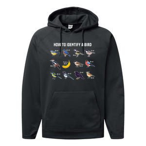 Bird Watcher How To Identify A Bird Unique Birder Performance Fleece Hoodie