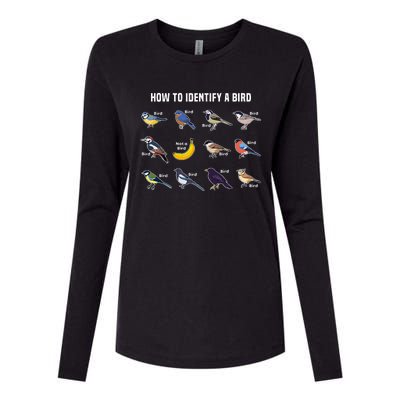 Bird Watcher How To Identify A Bird Unique Birder Womens Cotton Relaxed Long Sleeve T-Shirt