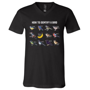 Bird Watcher How To Identify A Bird Unique Birder V-Neck T-Shirt