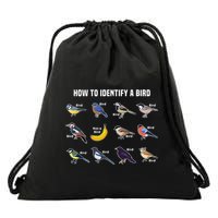 Bird Watcher How To Identify A Bird Unique Birder Drawstring Bag