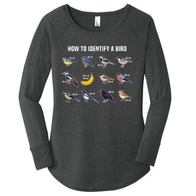 Bird Watcher How To Identify A Bird Unique Birder Women's Perfect Tri Tunic Long Sleeve Shirt