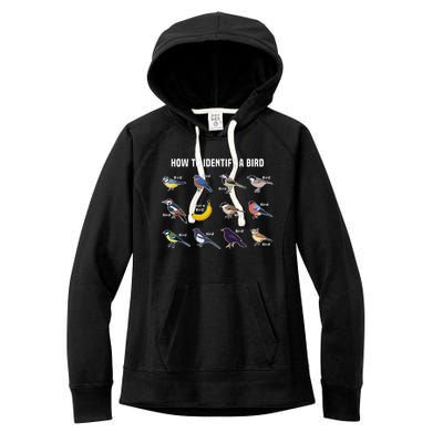 Bird Watcher How To Identify A Bird Unique Birder Women's Fleece Hoodie