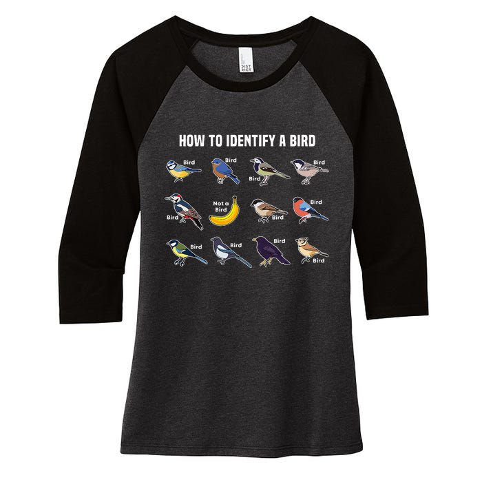 Bird Watcher How To Identify A Bird Unique Birder Women's Tri-Blend 3/4-Sleeve Raglan Shirt