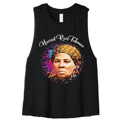 Black Women History Month Harriet Ross Tubman Women's Racerback Cropped Tank