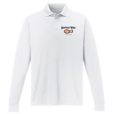 Buffalo Wing Hot And Spicy Performance Long Sleeve Polo