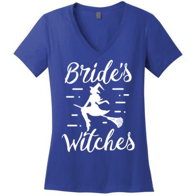 Bride's Witches Halloween Bachelorette Party Witch Wedding Gift Women's V-Neck T-Shirt