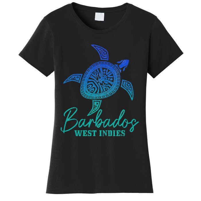 Barbados West Indies Bajan Sea Turtle Scuba Diving Women's T-Shirt