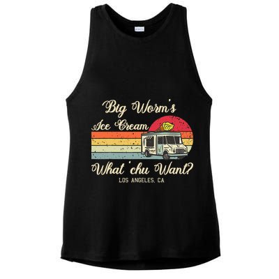 Big Worms Ice Cream Funny Retro Vintage Style Ladies PosiCharge Tri-Blend Wicking Tank