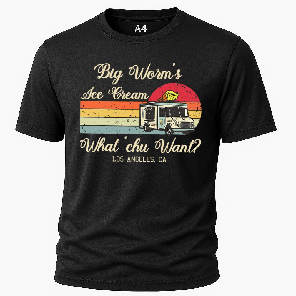 Big Worms Ice Cream Funny Retro Vintage Style Performance Shirt