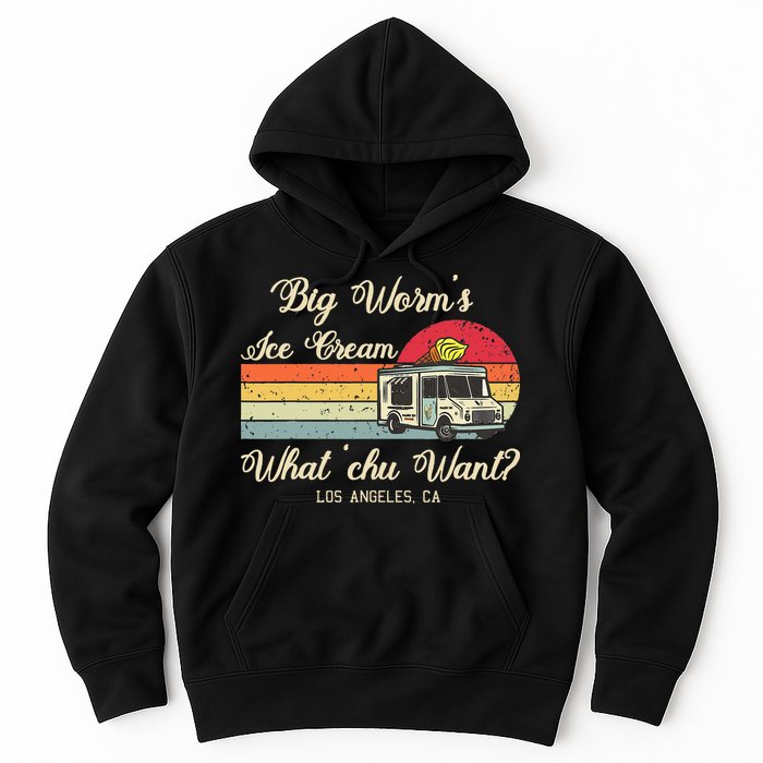 Big Worms Ice Cream Funny Retro Vintage Style Hoodie