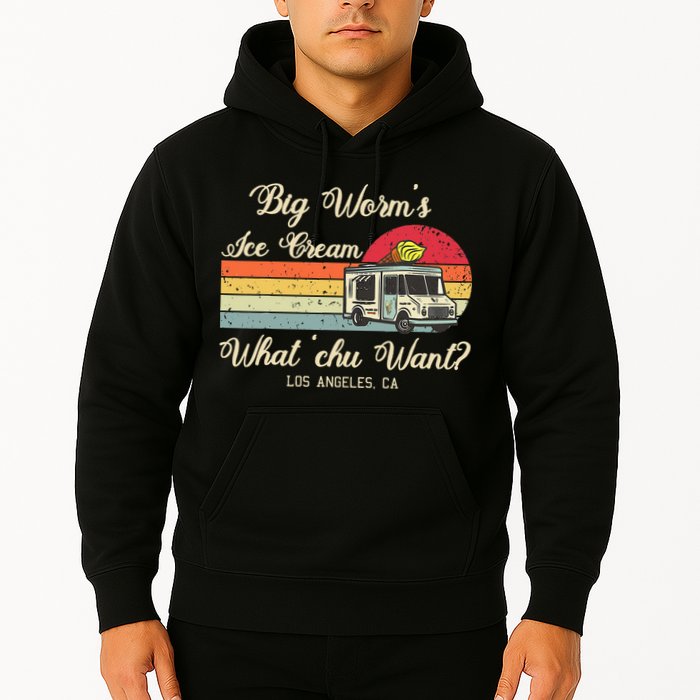Big Worms Ice Cream Funny Retro Vintage Style Hoodie