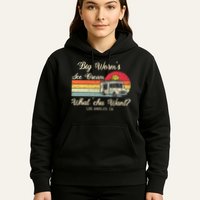 Big Worms Ice Cream Funny Retro Vintage Style Hoodie