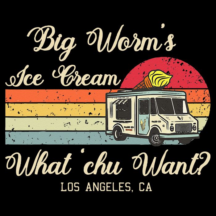 Big Worms Ice Cream Funny Retro Vintage Style Hoodie