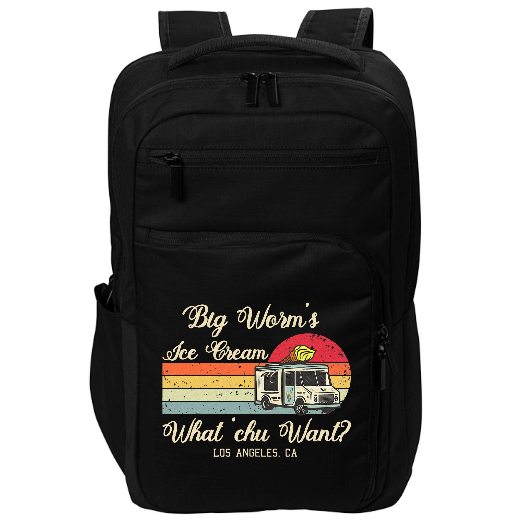 Big Worms Ice Cream Funny Retro Vintage Style Impact Tech Backpack