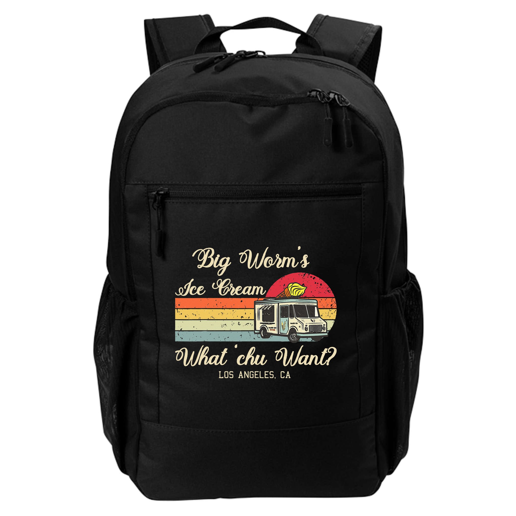Big Worms Ice Cream Funny Retro Vintage Style Backpack
