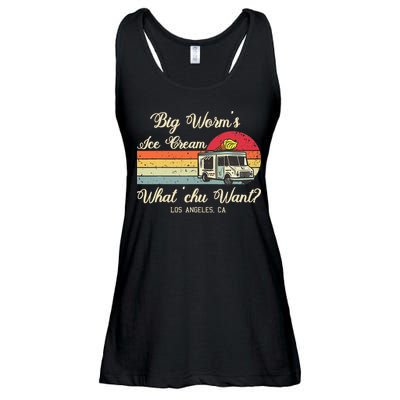 Big Worms Ice Cream Funny Retro Vintage Style Ladies Essential Flowy Tank