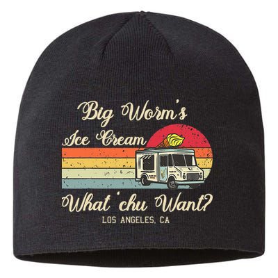Big Worms Ice Cream Funny Retro Vintage Style Sustainable Beanie