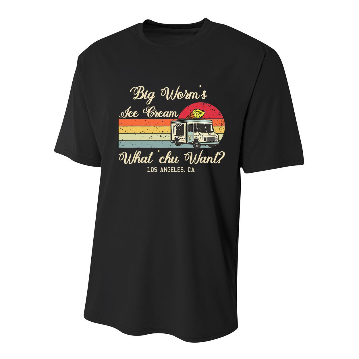 Big Worms Ice Cream Funny Retro Vintage Style Youth Performance Sprint T-Shirt