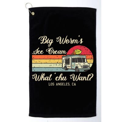 Big Worms Ice Cream Funny Retro Vintage Style Golf Towel