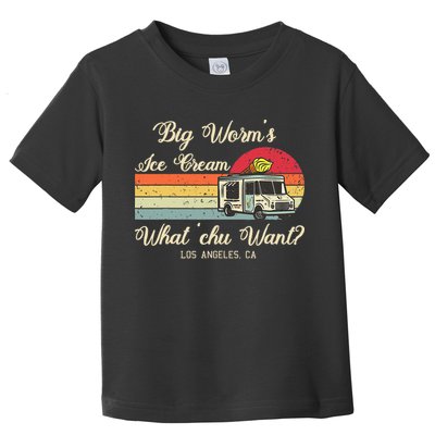 Big Worms Ice Cream Funny Retro Vintage Style Toddler T-Shirt
