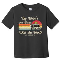 Big Worms Ice Cream Funny Retro Vintage Style Toddler T-Shirt