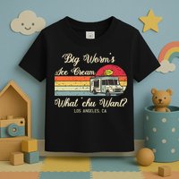Big Worms Ice Cream Funny Retro Vintage Style Toddler T-Shirt