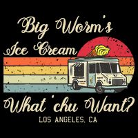 Big Worms Ice Cream Funny Retro Vintage Style Toddler T-Shirt