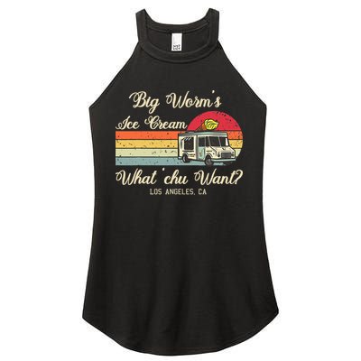 Big Worms Ice Cream Funny Retro Vintage Style Women's Perfect Tri Rocker Tank