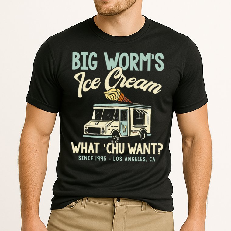 Big Worms Ice Cream What Chu Want Cooling Performance Crew T-Shirt