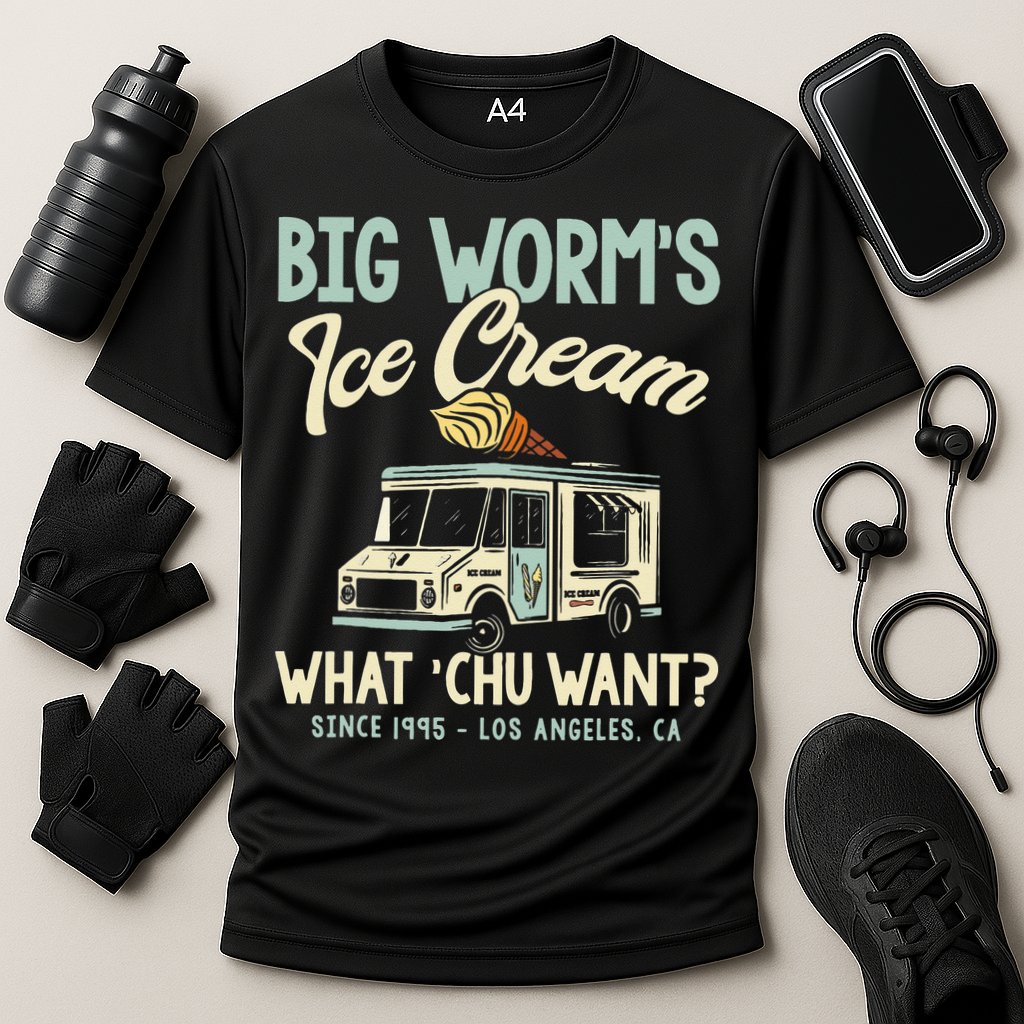 Big Worms Ice Cream What Chu Want Cooling Performance Crew T-Shirt
