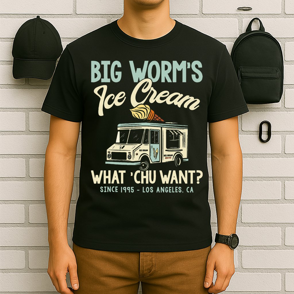 Big Worms Ice Cream What Chu Want T-Shirt