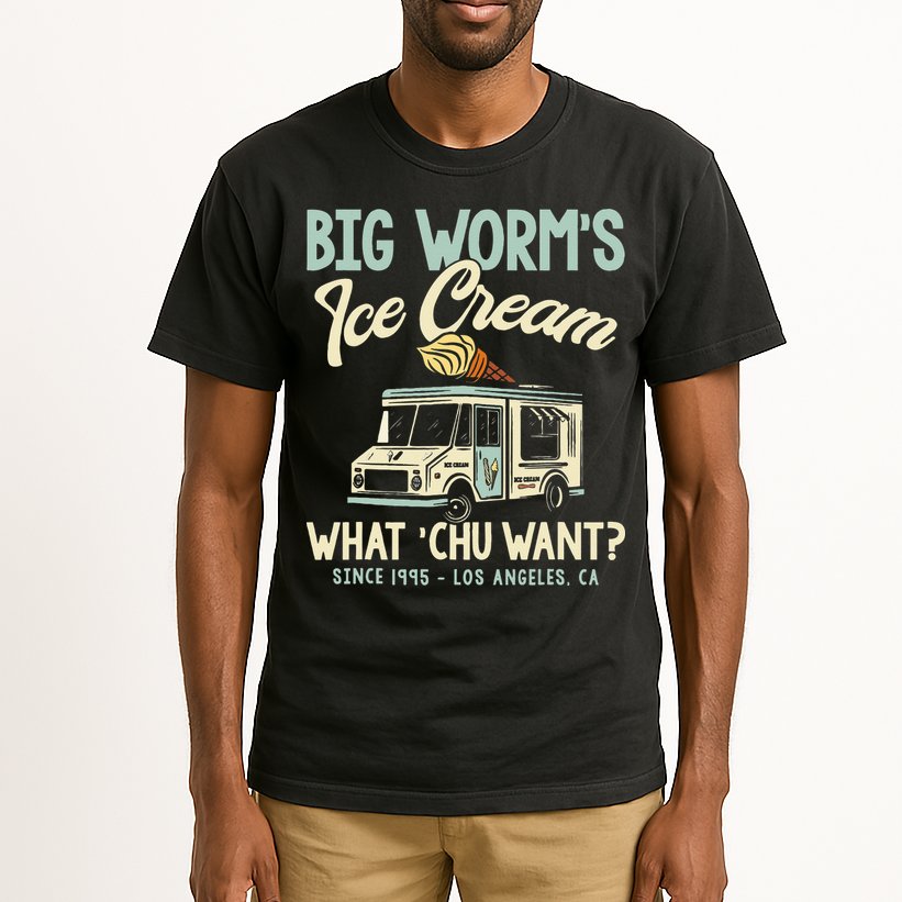 Big Worms Ice Cream What Chu Want Tall T-Shirt