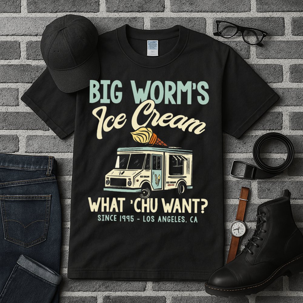 Big Worms Ice Cream What Chu Want Tall T-Shirt