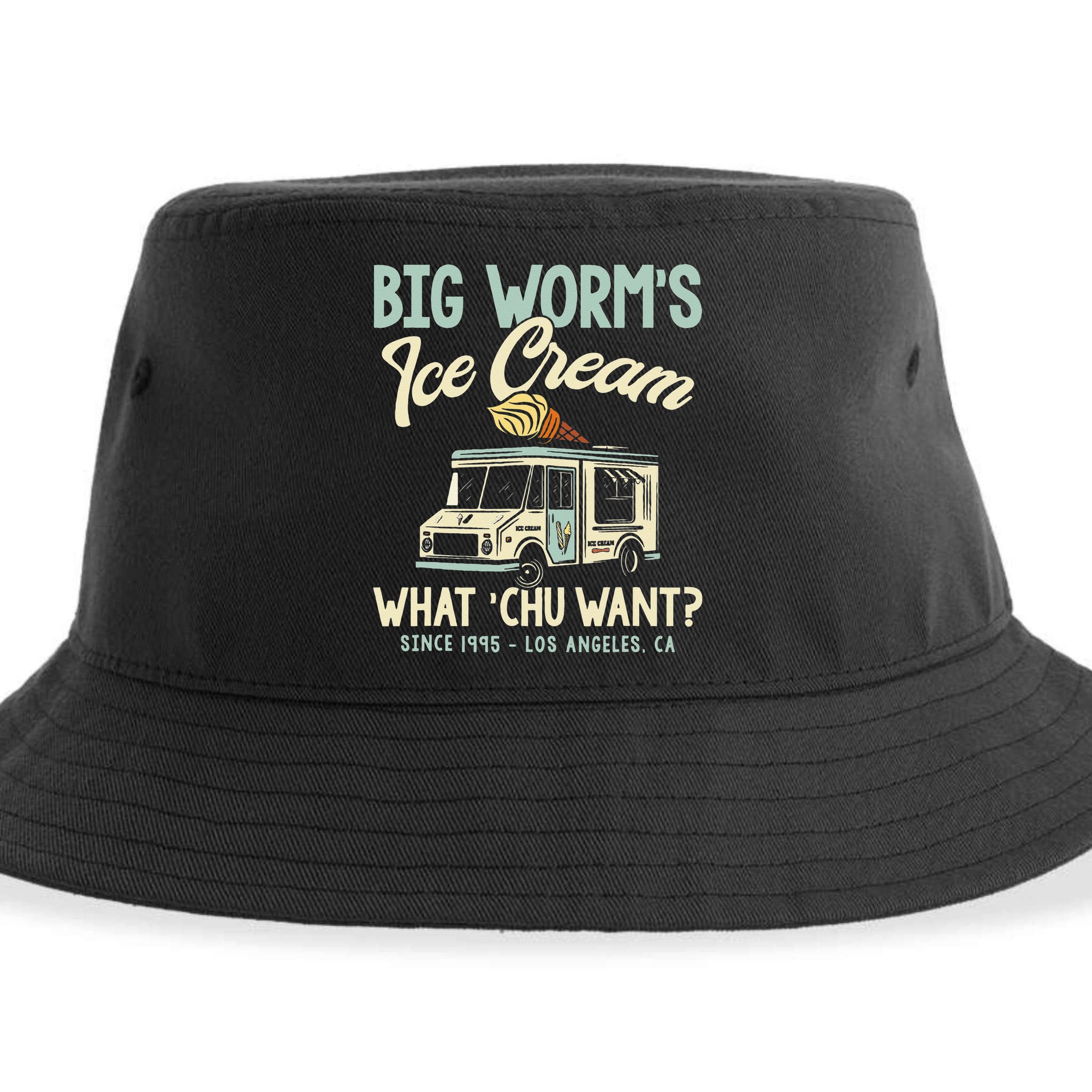 Big Worms Ice Cream What Chu Want Sustainable Bucket Hat