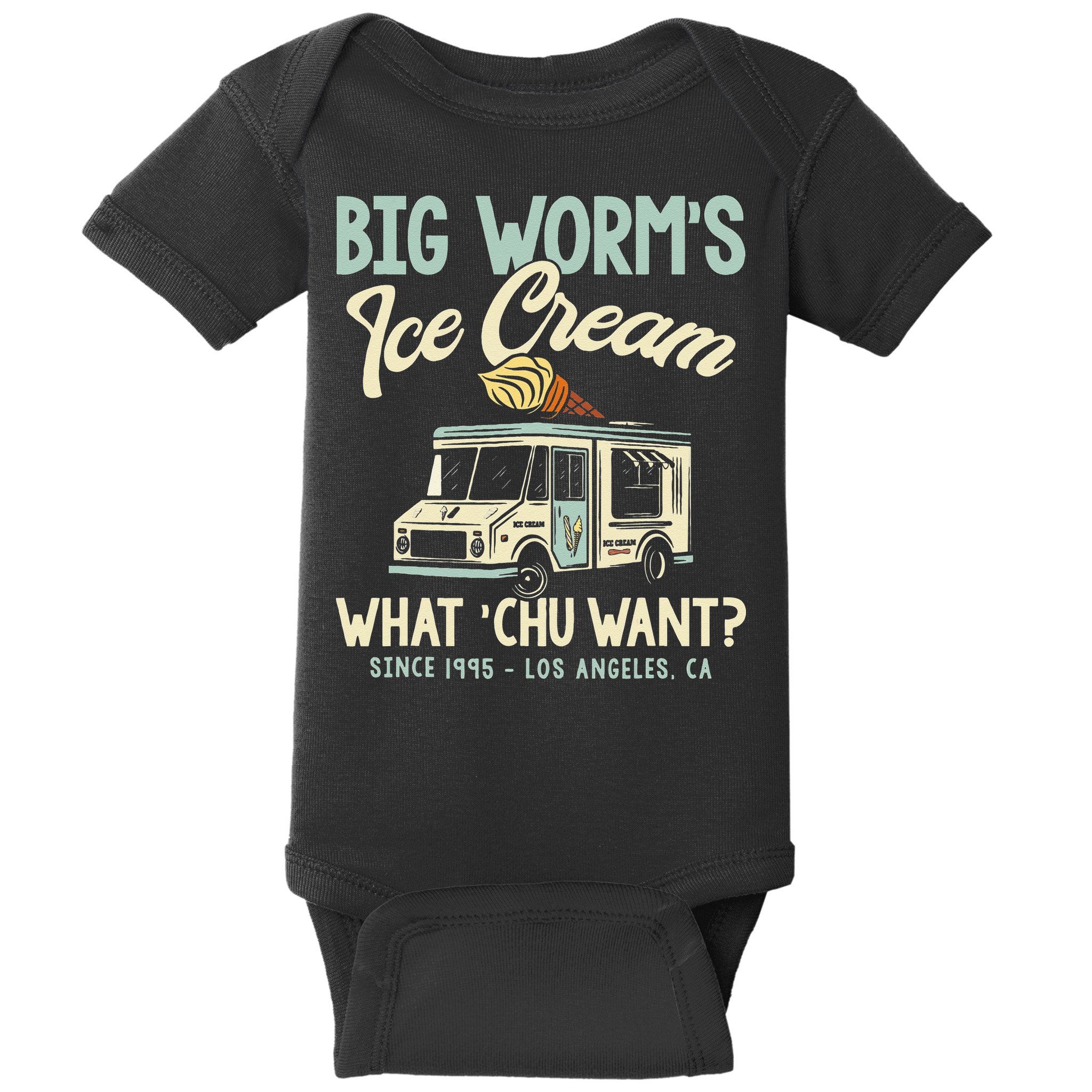 Big Worms Ice Cream What Chu Want Baby Bodysuit