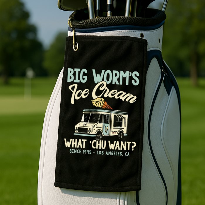 Big Worms Ice Cream What Chu Want Golf Towel