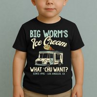 Big Worms Ice Cream What Chu Want Toddler T-Shirt