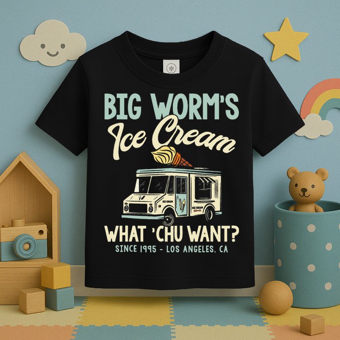 Big Worms Ice Cream What Chu Want Toddler T-Shirt