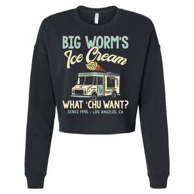 Big Worms Ice Cream What Chu Want Cropped Pullover Crew