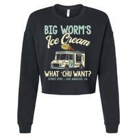 Big Worms Ice Cream What Chu Want Cropped Pullover Crew