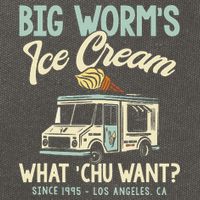 Big Worms Ice Cream What Chu Want Cotton Canvas Backpack