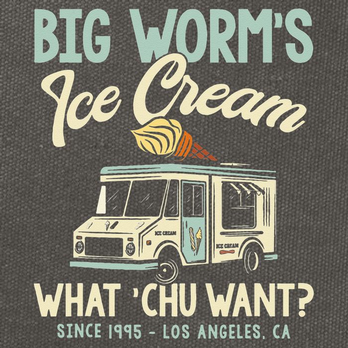 Big Worms Ice Cream What Chu Want Cotton Canvas Backpack