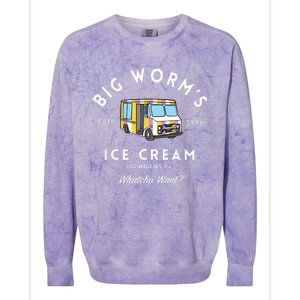 Big Worm&39;s Ice Cream &Quot;Whatchu Want&quot; Los Angeles CA Colorblast Crewneck Sweatshirt