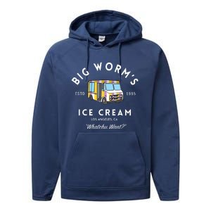 Big Worm&39;s Ice Cream &Quot;Whatchu Want&quot; Los Angeles CA Performance Fleece Hoodie